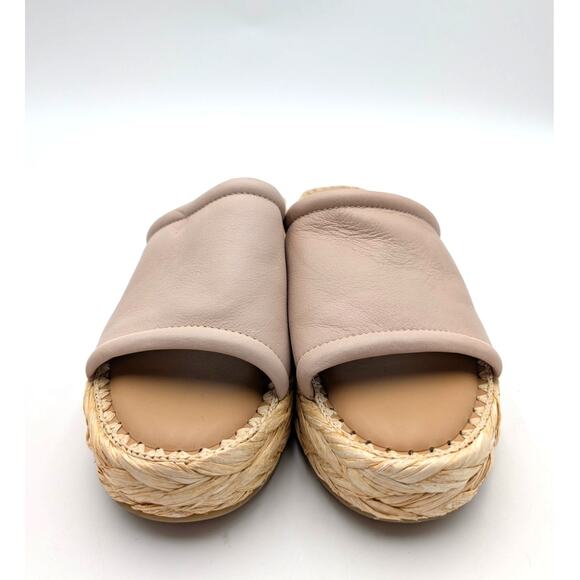 Dolce Vita Chavi Platform Slide Sandal Open Toe Women's Sand Leather Size US10 - Picture 2 of 12